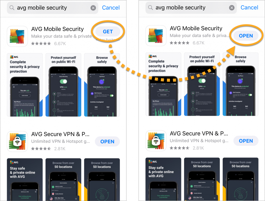 تطبيق AVG Mobile Security ل ios 